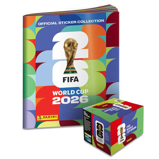 The Panini FIFA World Cup 2026™ official sticker collection is here! - 1 Box of 100 Packets and a soft cover album