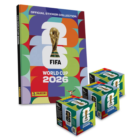 The Panini FIFA World Cup 2026™ official sticker collection is here! - 3 Boxes of 50 Packets and a hard cover album
